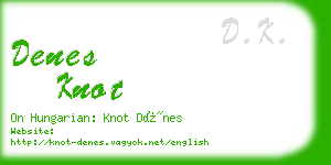 denes knot business card